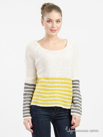 Джемпер Gaudi, цвет белый, салатовый, серый