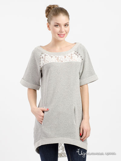 Платье Gaudi, цвет серебрянный люрекс/серый меланж