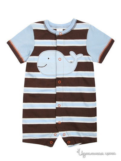 Песочник Carters, цвет голубой, коричневый