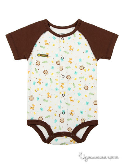 Боди Carters, цвет коричневый, молочный