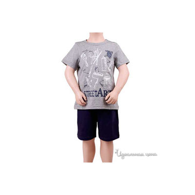 Пижама Button Blue, цвет серый/ синий