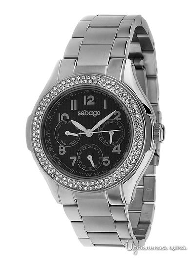 Часы Sebago, цвет черный - серебро