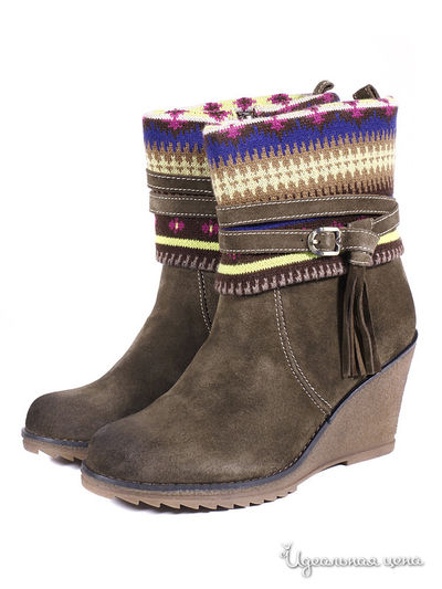 Ботильоны Tomaris, цвет оливковый