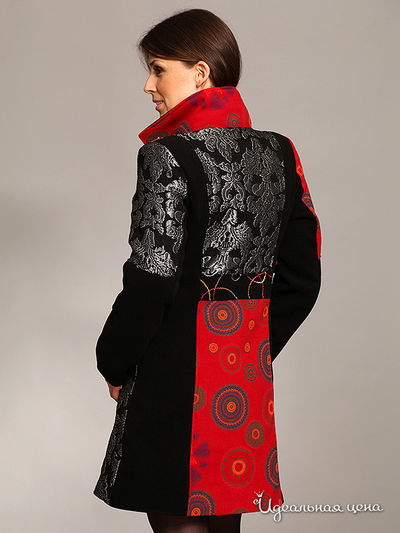 Пальто Jess france, цвет черный, красный