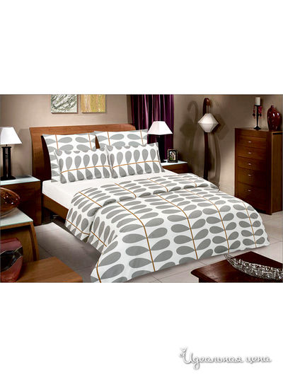 Комплект постельного белья ДМ-Текстиль, цвет бело-серый