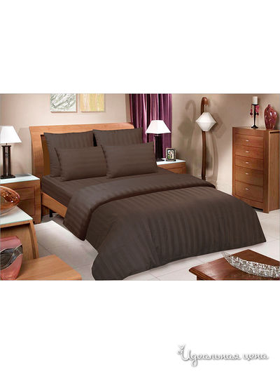 Комплект постельного белья ДМ-Текстиль, цвет шоколадный