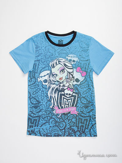 Футболка Monster High, цвет голубой