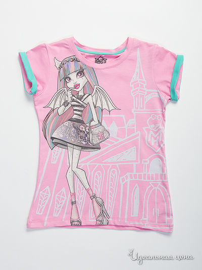 Футболка Monster High, цвет розовый