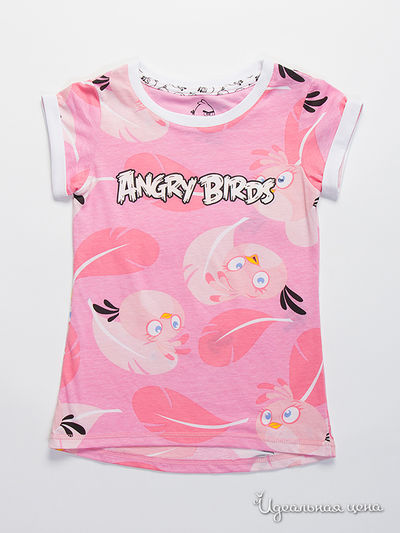 Футболка Angry Birds, цвет розовый