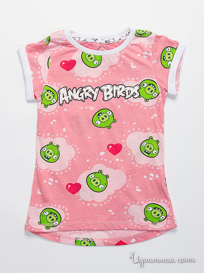 Футболка Angry Birds, цвет розовый