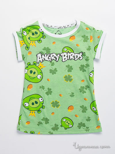 Футболка Angry Birds, цвет Зеленый