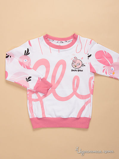 Джемпер Angry Birds, цвет белый, розовый