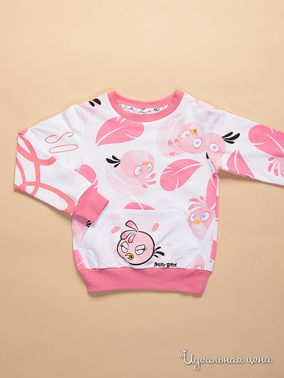 Джемпер Angry Birds, цвет белый, розовый