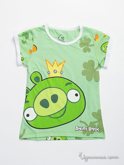 Футболка Angry Birds, цвет Зеленый