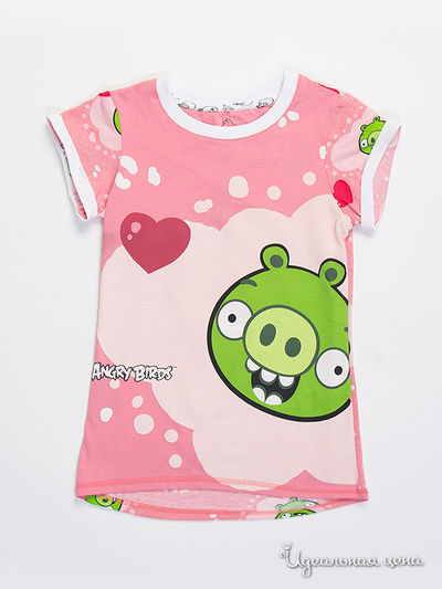 Туника Angry Birds, цвет розовый