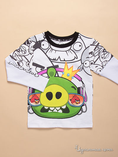 Джемпер Angry Birds, цвет белый, зеленый