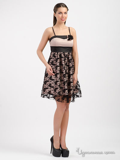 Платье Sabra, цвет черный, розовый