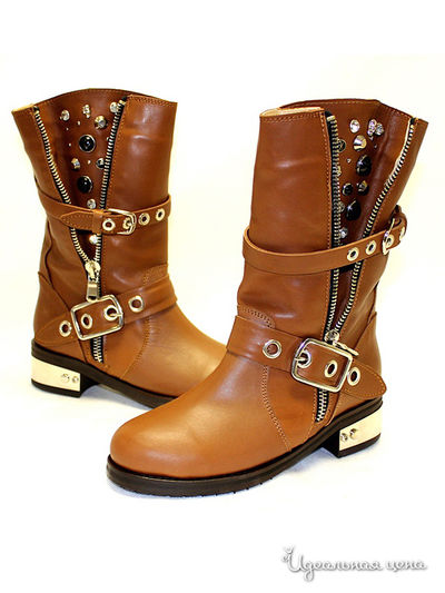 Полусапоги Klimini, цвет коньячный