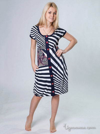 Халат Дюма, цвет черный, молочный