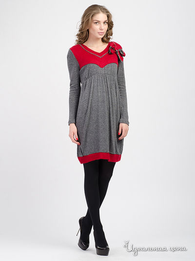 Платье Rinascimento, цвет серый, красный