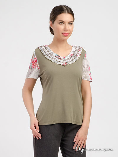 Футболка Evalinka, цвет Хаки