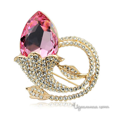 Брошь Lucky Line, цвет светло-розовая