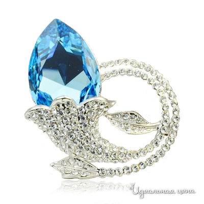 Брошь Lucky Line, цвет сапфир