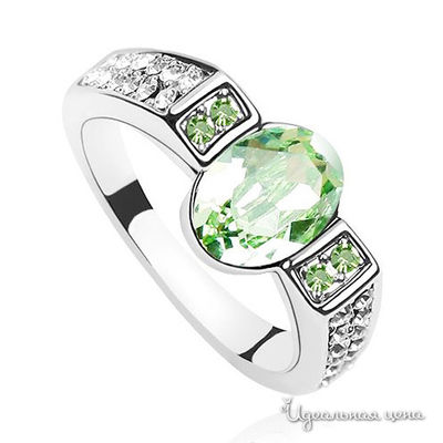 Кольцо Lucky Line, цвет светлый хризолит