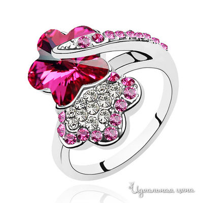 Кольцо Lucky Line, цвет фуксия