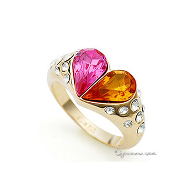 Кольцо Lucky Line, цвет микс розовый/топаз