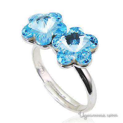 Кольцо Lucky Line, цвет голубое