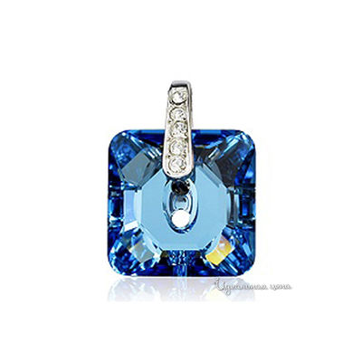 Подвеска Lucky Line, цвет Биж/сплав, Б., Кристалл Сваровски сапфир