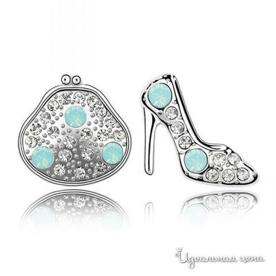 Серьга Lucky Line, цвет зеленый опал