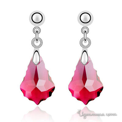 Серьга Lucky Line, цвет гранат