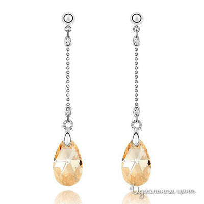 Пусеты Lucky Line, цвет светло-желтые