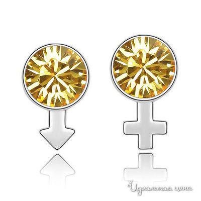 Пусеты Lucky Line, цвет желтые