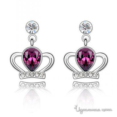 Серьга Lucky Line, цвет аметист