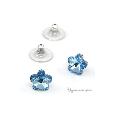 Пусеты Lucky Line, цвет светлый сапфир