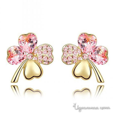 Пусеты Lucky Line, цвет светло-розовые