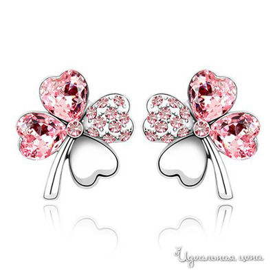 Пусеты Lucky Line, цвет светло-розовые