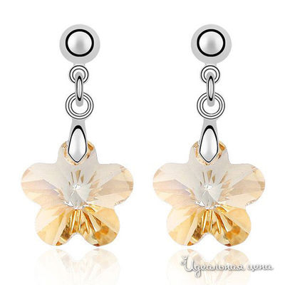 Серьга Lucky Line, цвет светло-желтый