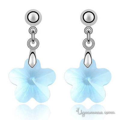 Пусеты Lucky Line, цвет светлый сапфир