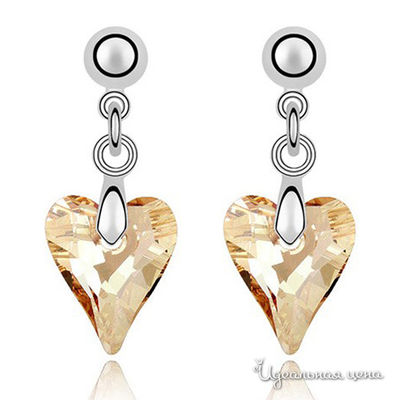 Пусеты Lucky Line, цвет светло-желтый