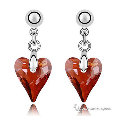 Серьга Lucky Line, цвет красное дерево