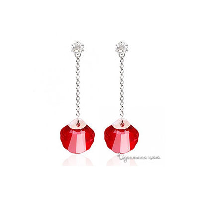 Серьга Lucky Line, цвет гиацинт (красный)