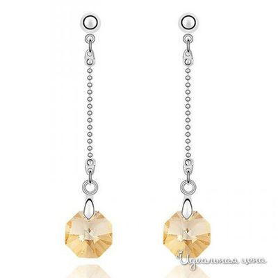 Серьга Lucky Line, цвет светло-желтый