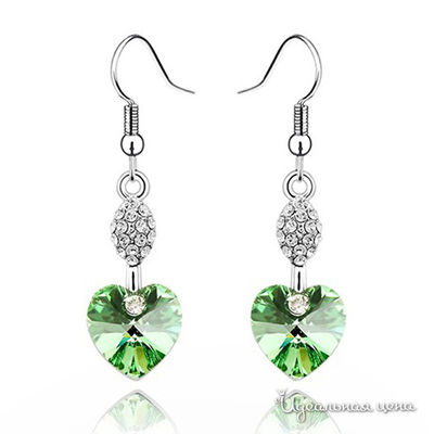 Серьга Lucky Line, цвет хризолит