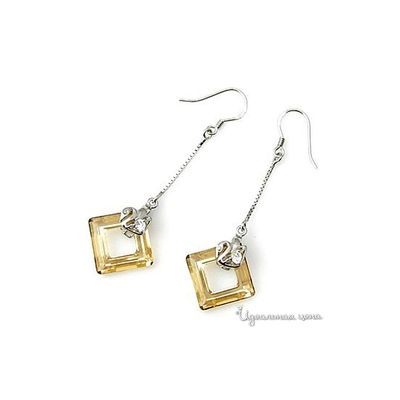 Серьга Lucky Line, цвет светло-желтый