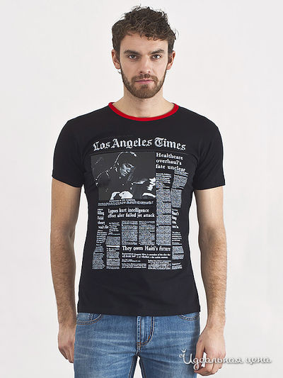 Футболка Liberavita, цвет чёрный с красны