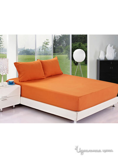 Простыня Valtery, цвет терракоторый